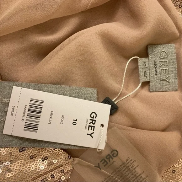JASON WU GREY Sequin Slip Dress In Rose Quart 10 - Picture 14 of 14
